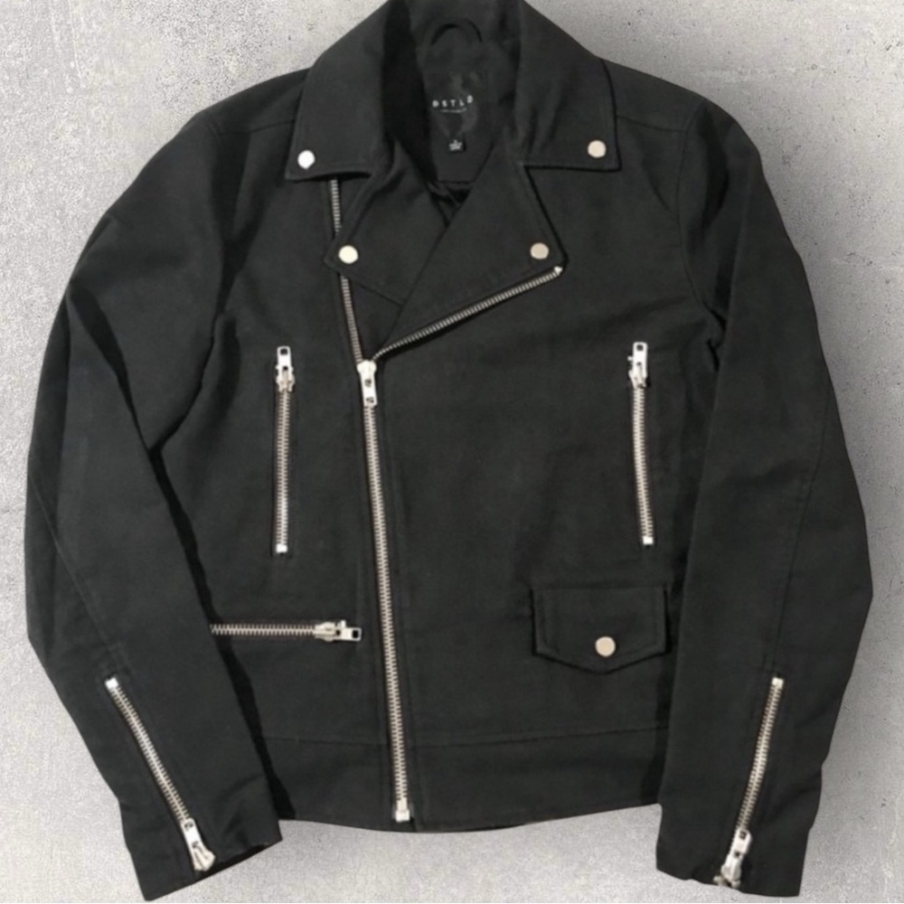 DSTLD Men’s Moto Jacket Black Medium